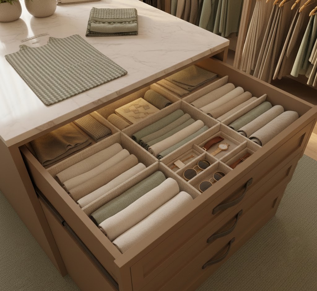Drawer organization with dividers